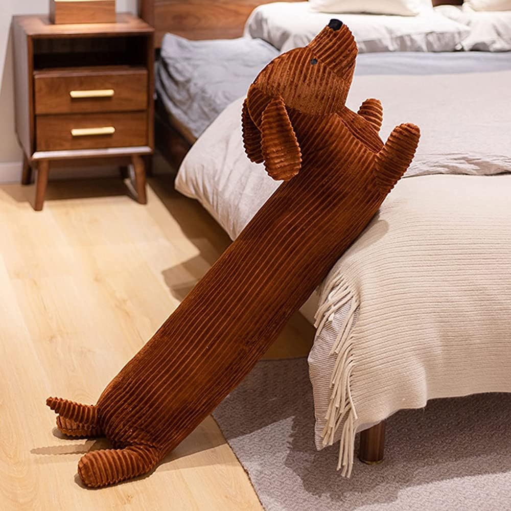 Enhopty 19.6    Giant Dachshund Dog Plush Pillow Puppy Wolf Stuffed Animal Plushie Hugging Long Body Throw Sleeping Pillow For K